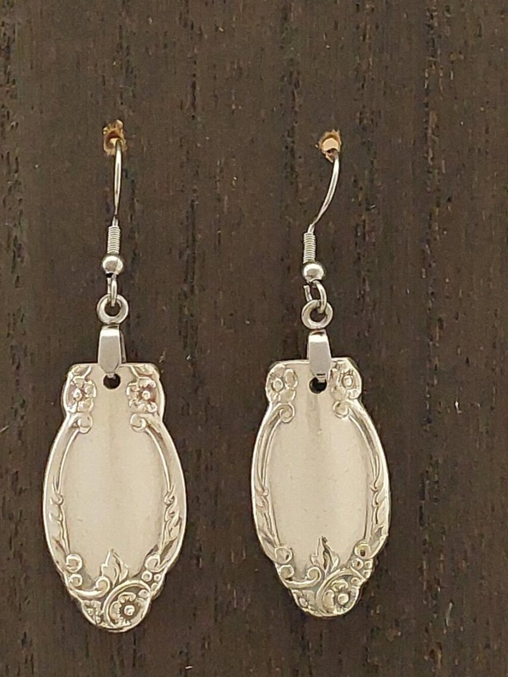 Vintage 1948 Rogers Bros Remembrance Silverware Earrings Hypoallergenic